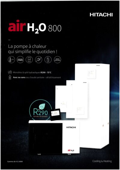 Pompe à chaleur Hitachi H2O 600 et 800